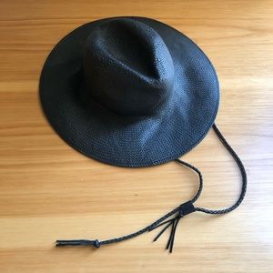Madewell, Wide-Brimmed Straw Fedora  Leather Cord